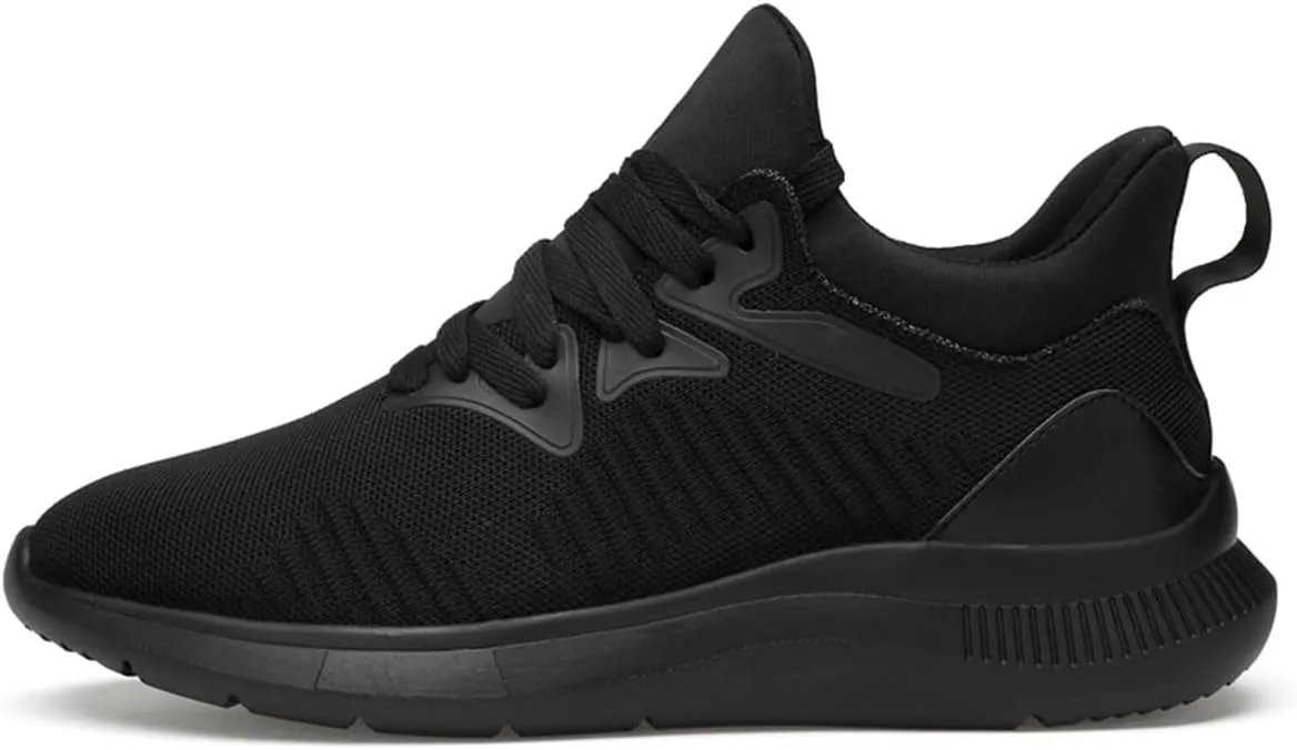 Mens Wide Fit Elevator Shoes Casual Mesh Non-Slip Increase Walking Taller Trainers Lace Up Height Lifting Footwear