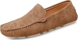 Minishion Boys Mens Casual Summer Shoes Slip on Perforated Breathable Penny Loafers Driver Moccasins YY006