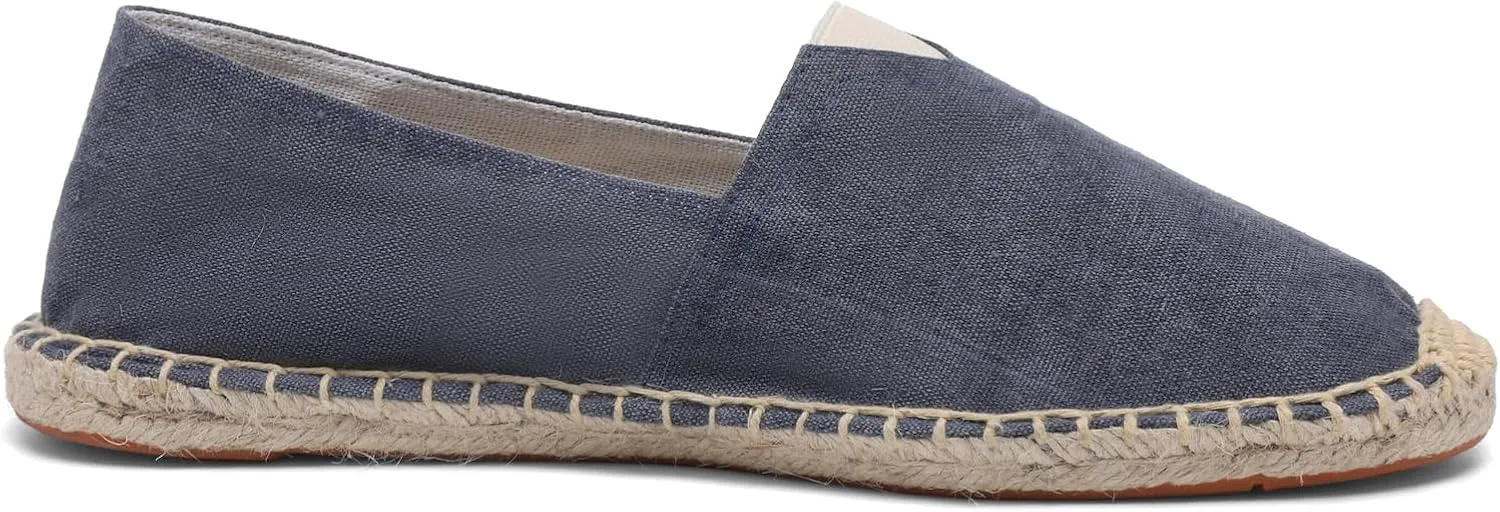 Mintzice Men's Solid Comfortable Slip on Canvas Espadrilles Flat
