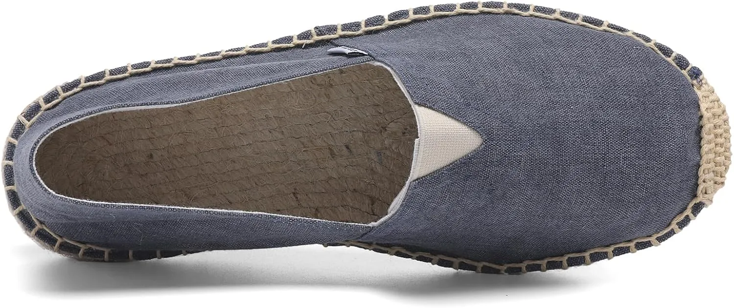Mintzice Men's Solid Comfortable Slip on Canvas Espadrilles Flat