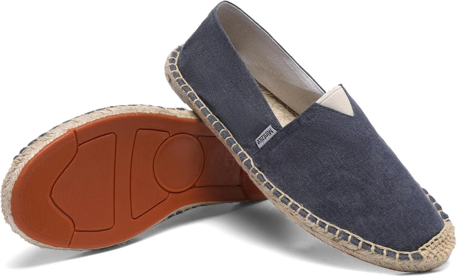 Mintzice Men's Solid Comfortable Slip on Canvas Espadrilles Flat