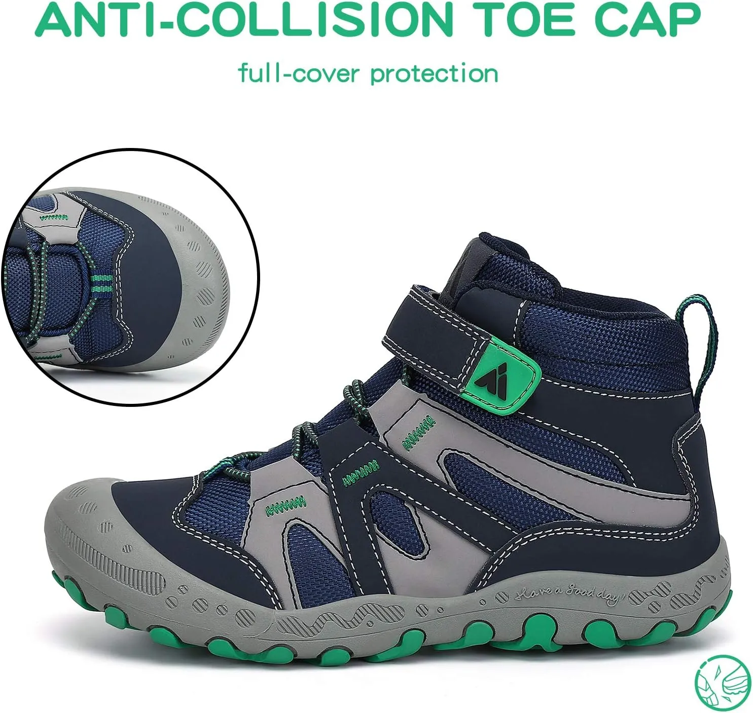 Mishansha unisex child Anti Collision Non Slip Sneaker Outdoor Trekking Hiking Shoe