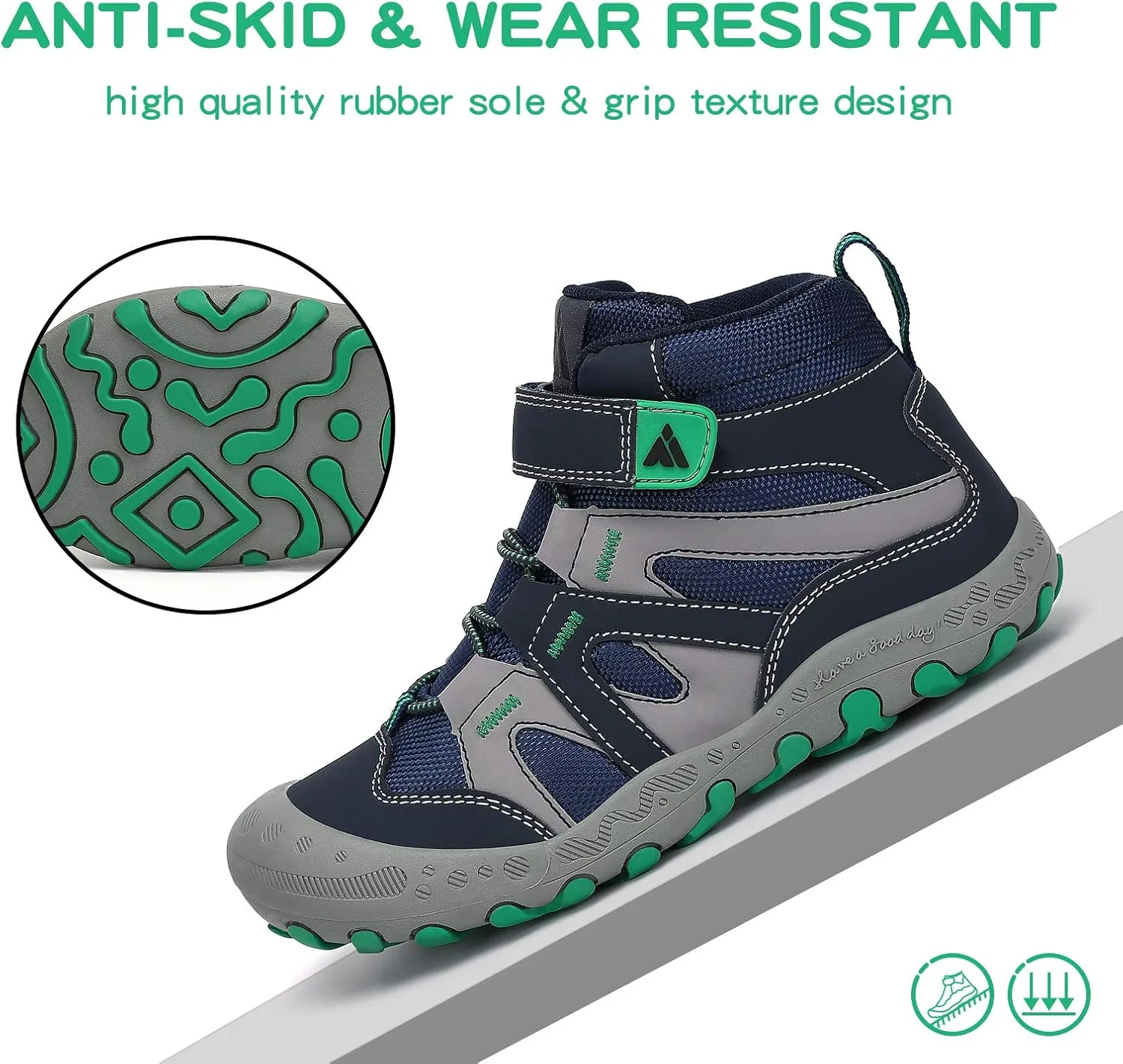 Mishansha unisex child Anti Collision Non Slip Sneaker Outdoor Trekking Hiking Shoe