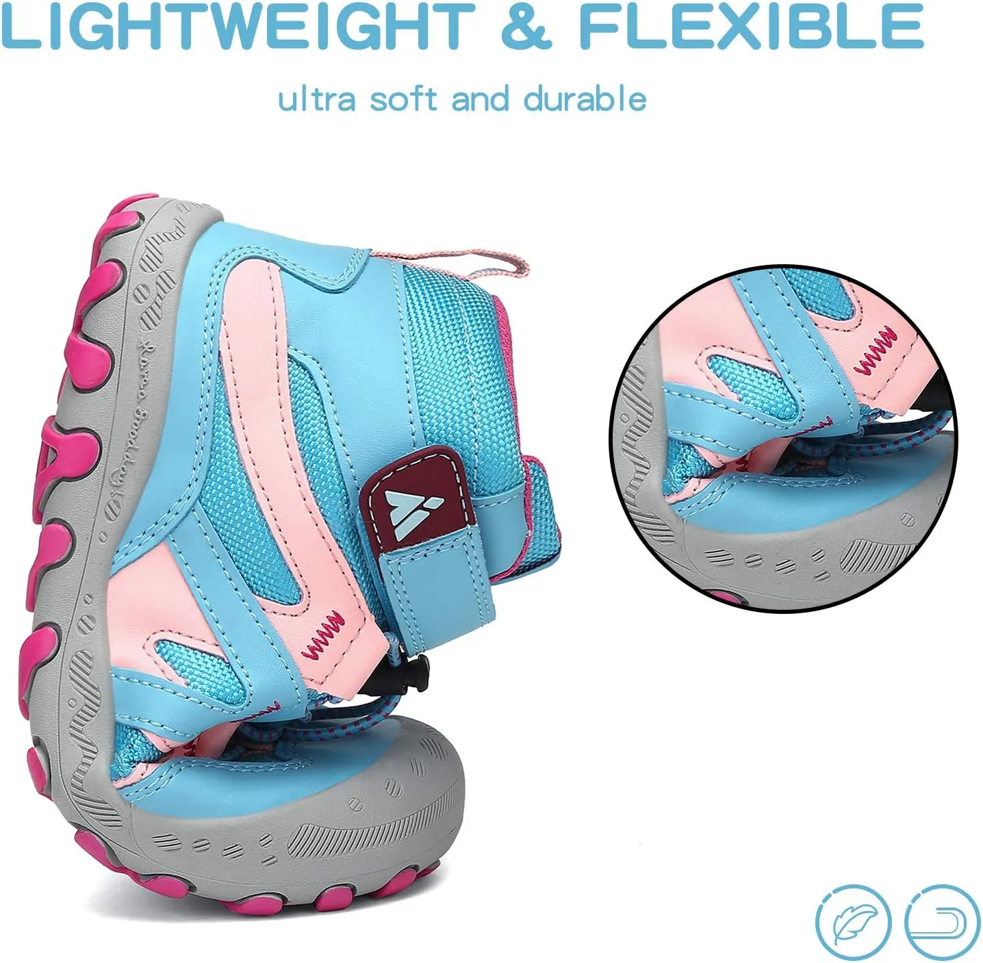 Mishansha unisex child Anti Collision Non Slip Sneaker Outdoor Trekking Hiking Shoe