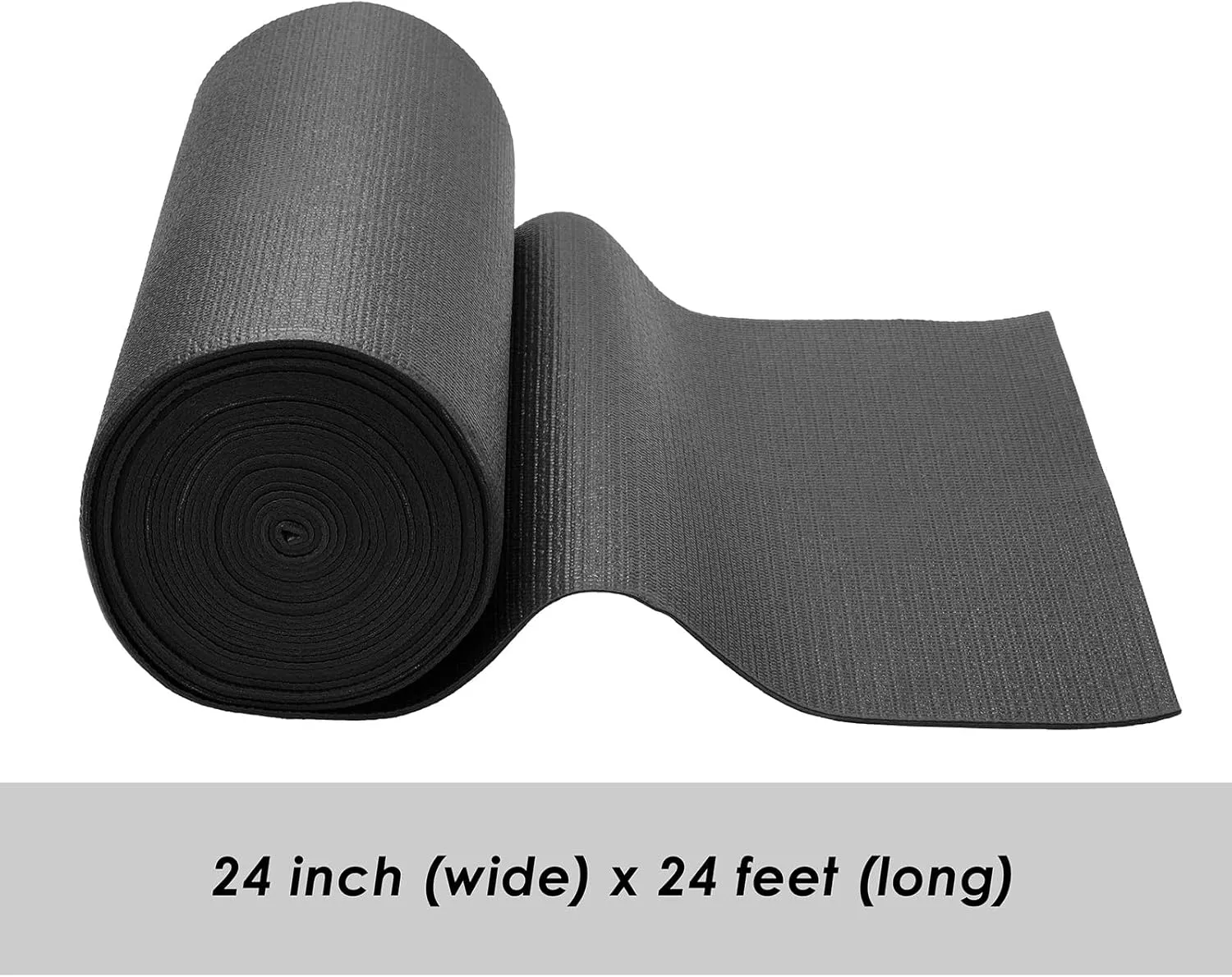 MIXPOWER 24 Inch Professional Tool Box Liner and Drawer Liner, 3mm Thickness, Easy Cut, Non-Slip Foam Rubber Toolbox Drawer Liner Mat - Adjustable Cabinet Liners, Black, 24 Inch x 24 Feet