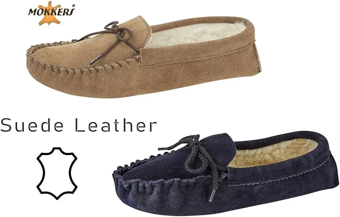Mokkers Mens Jake Suede Moccasin Slippers