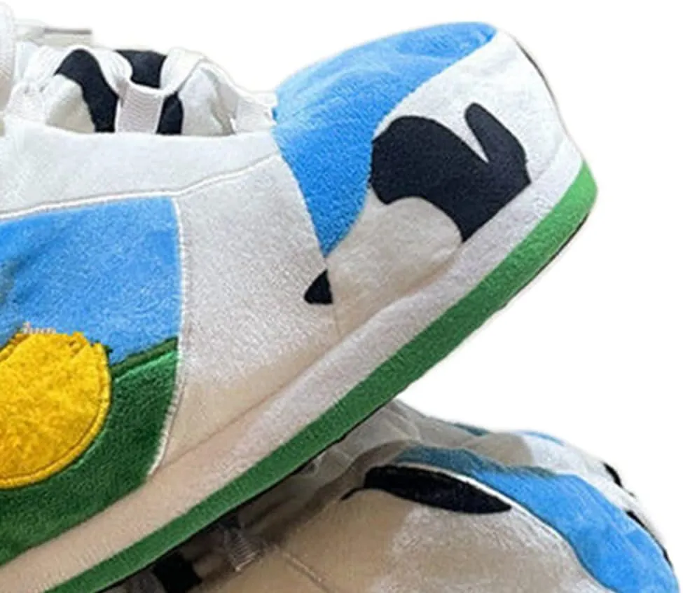MOLERFO Sneaker Slippers Non Slip Sole Indoor House Plush Slippers Unisex Indoor Floor Cotton Shoes