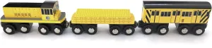 MUNI PALS Munipals New York City Subway Wooden Railway Work Train and Sheds Set–Child Safe and Tested Wood Toy Trains