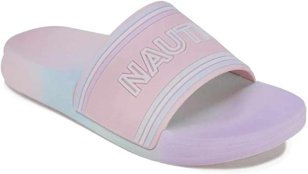 Nautica Kids Girls Slip-On Sandal Athletic Slide Youth Big Kid Little Kid-Luz Girls-Pink Pastel Size-13