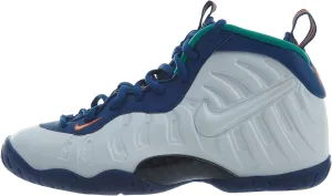 Nike Kids Little Posite Pro (GS) Gym Blue/White/Cone Basketball Shoe 7 Kids US