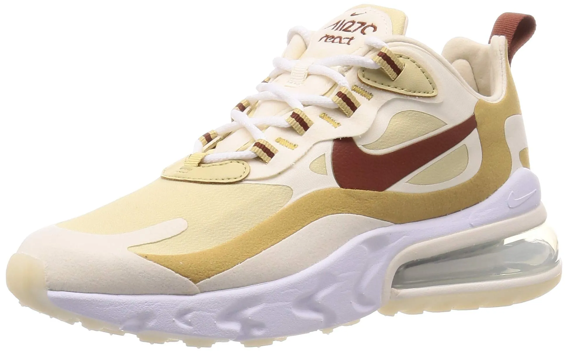 Nike Men's Running Shoe 7.5 Tan/White-dark Red