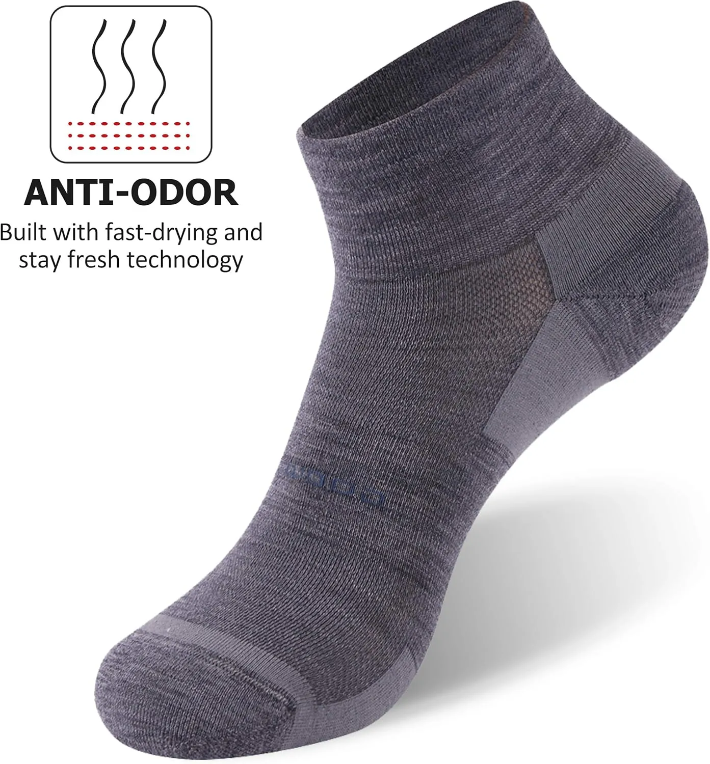No Show Athletic Socks, ZEALWOOD Unisex Merino Wool Ultra-Light Running Tennis Golf Socks,1/3 Pairs