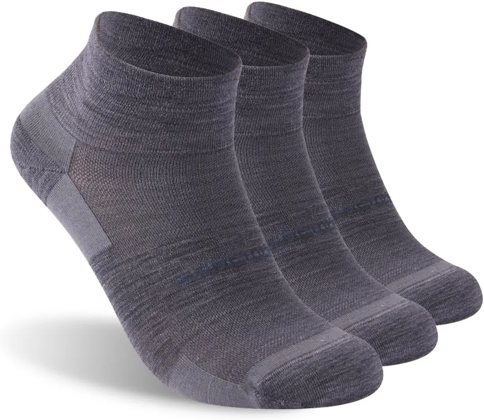 No Show Athletic Socks, ZEALWOOD Unisex Merino Wool Ultra-Light Running Tennis Golf Socks,1/3 Pairs