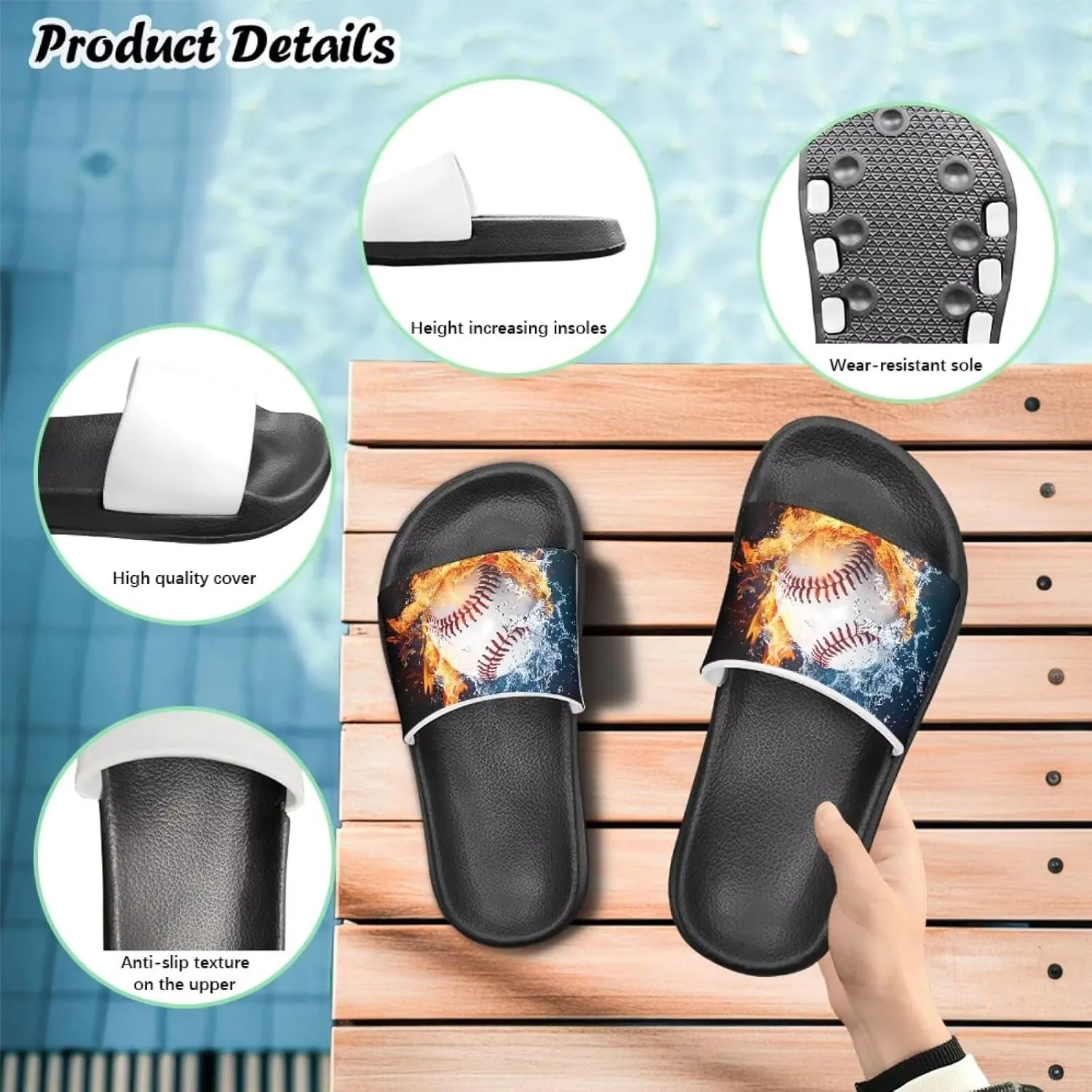 Novelty Patten Kids Cloud Slides Sandals Sports Ball Indoor House Slippers Tractor Print Shower Shoes for Boys Girls Comfort Footbed Slipper Open Toe Outdoor Sandal