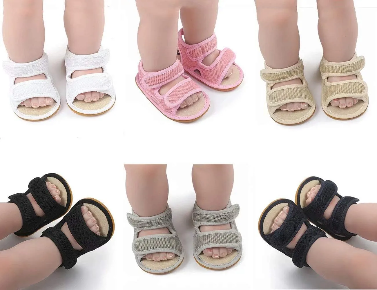 OAISNIT Baby Girls Boys Sandals Premium Breathable Anti-Slip Rubber Sole Infant Summer Outdoor Shoes Toddler First Walkers