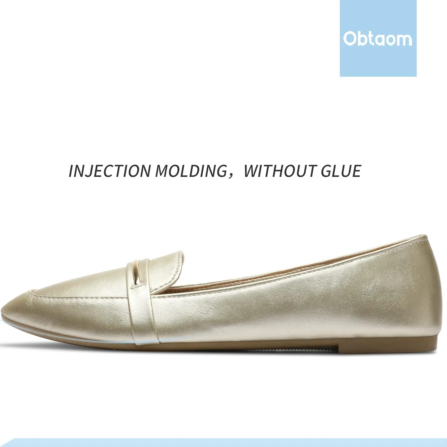 Obtaom Women's Pointy Toe Loafer Flat Comfortable Faux Suede Work Shoes,Cute Penny Loafer Slip On Ballet Flat