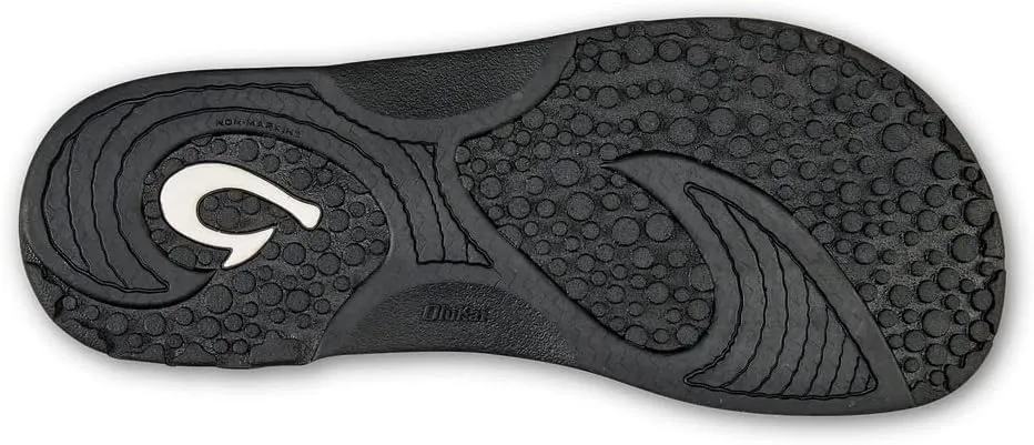 OLUKAI Hokua Men's Beach Sandals, Quick-Dry Flip-Flop Slides, Water Resistant & Wet Grip Rubber Soles, Compression Molded Footbed & Soft Comfort Fit