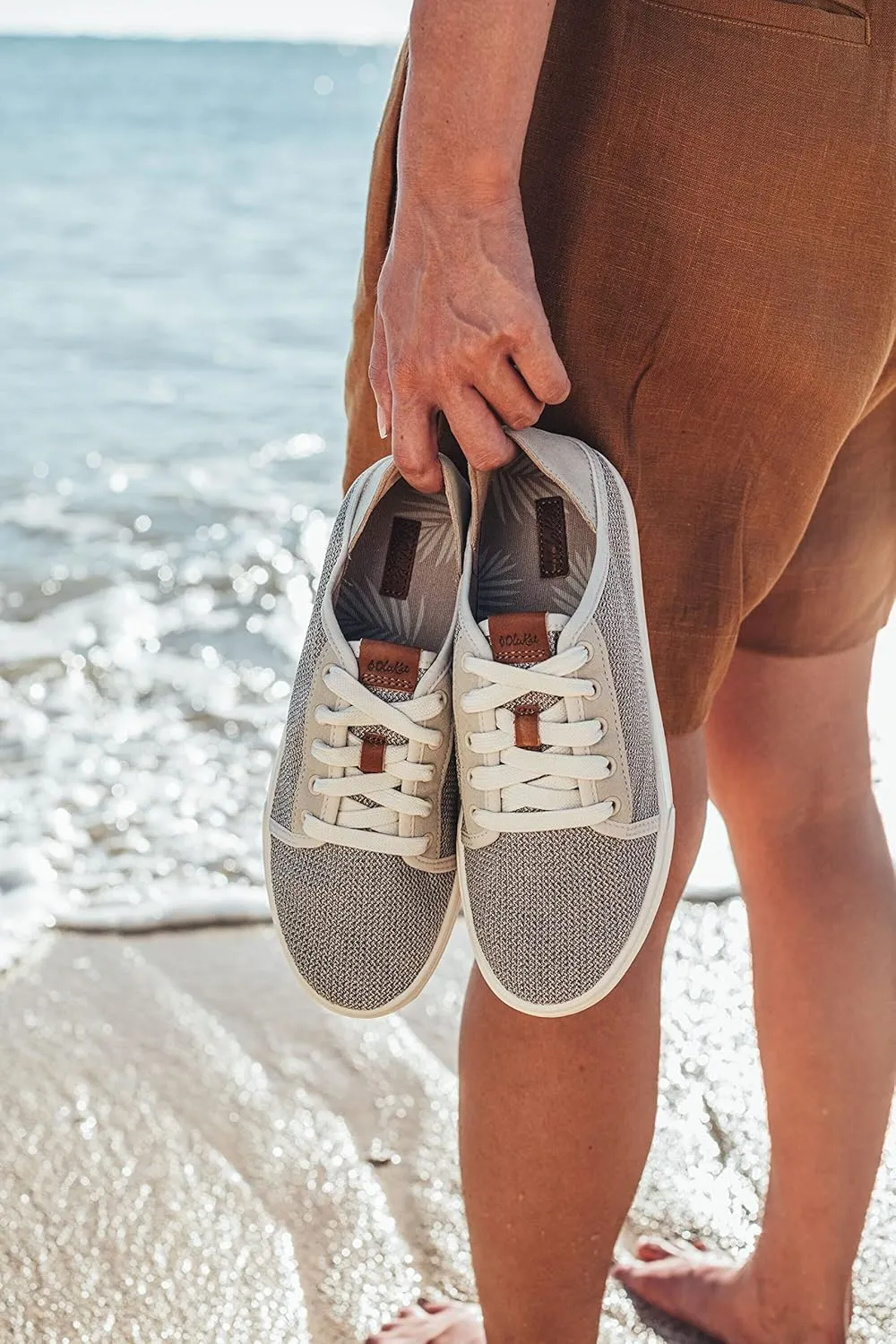 OLUKAI Pehuea Li Women's Lace-Up Sneakers, Casual Everyday Shoes with Drop-in Heel, Lightweight & Breathable Mesh Design, All-Day Comfort & Support