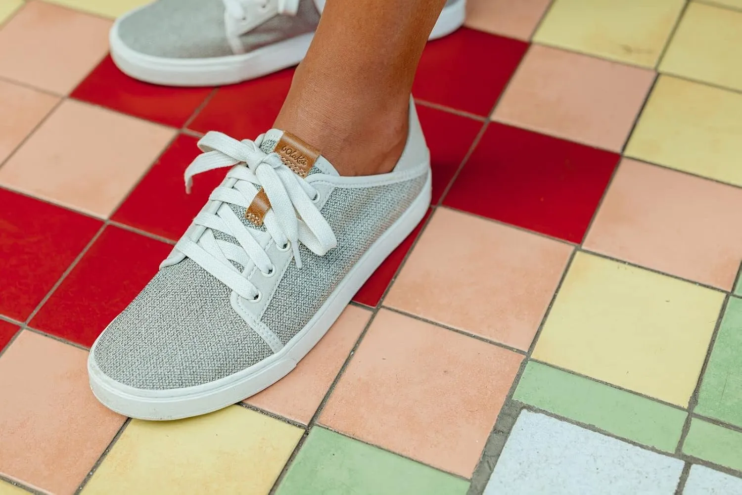 OLUKAI Pehuea Li Women's Lace-Up Sneakers, Casual Everyday Shoes with Drop-in Heel, Lightweight & Breathable Mesh Design, All-Day Comfort & Support
