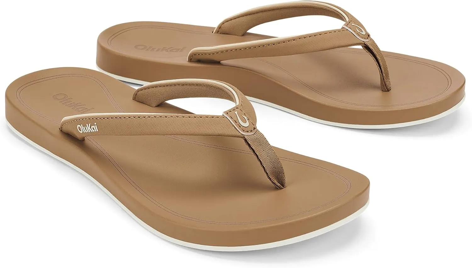 OLUKAI Uiki Women's Beach Sandal, Quick-Dry Flip-Flop Slides, Water Resistant, Wet Grip Soles & Compression Molded Footbed