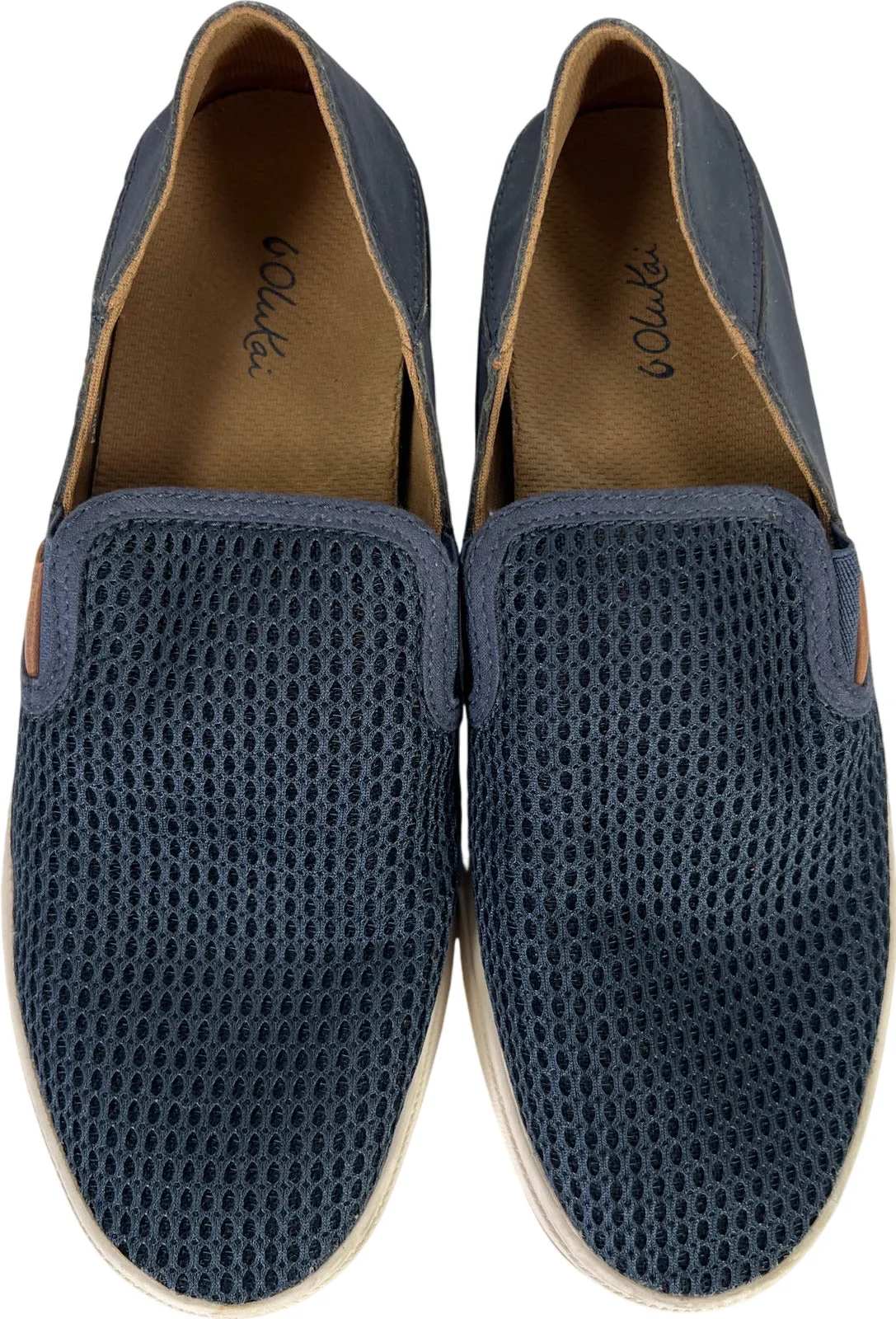 Olukai Women’s Blue Dede Pehuea Slip On Casual Loafer Shoes - 8.5