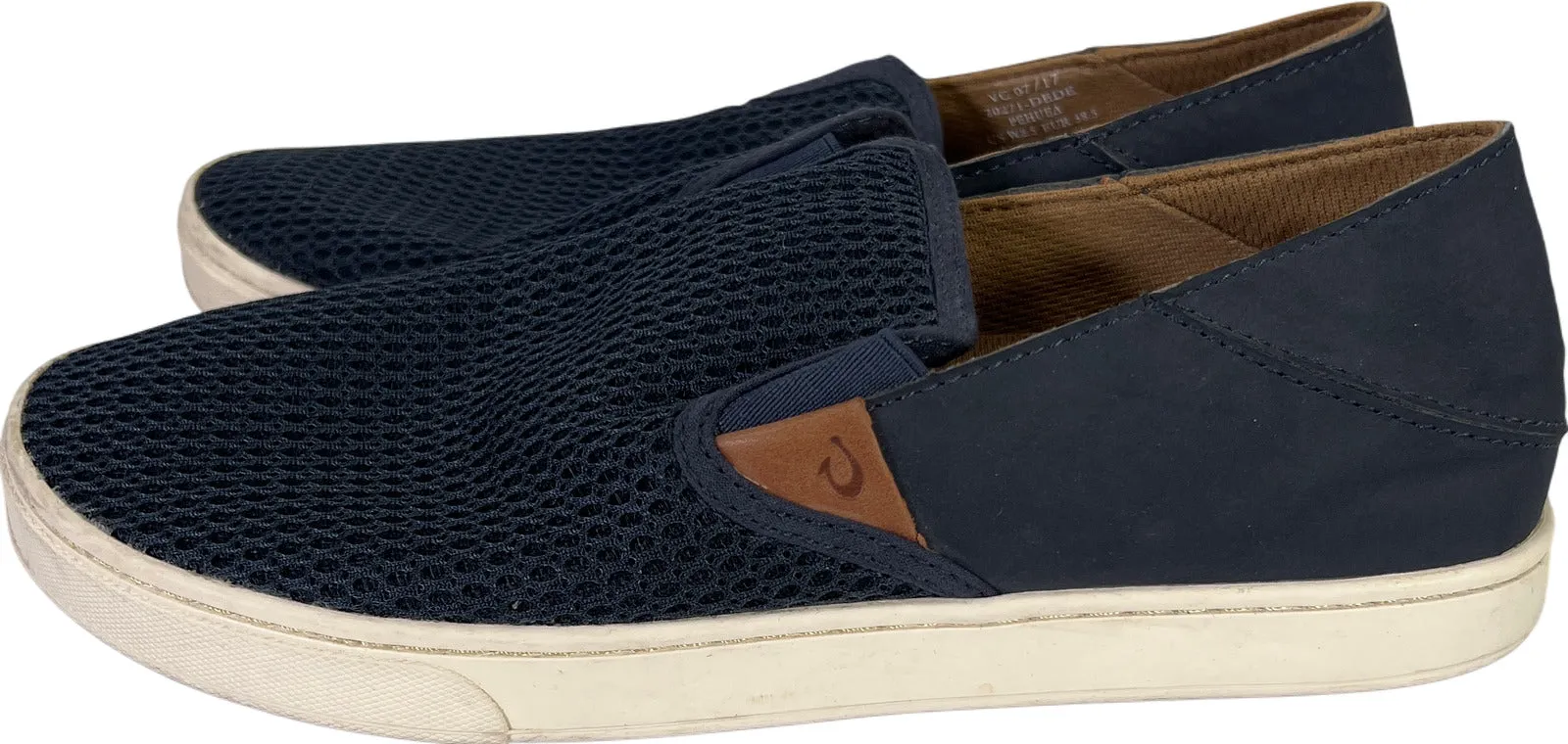 Olukai Women’s Blue Dede Pehuea Slip On Casual Loafer Shoes - 8.5