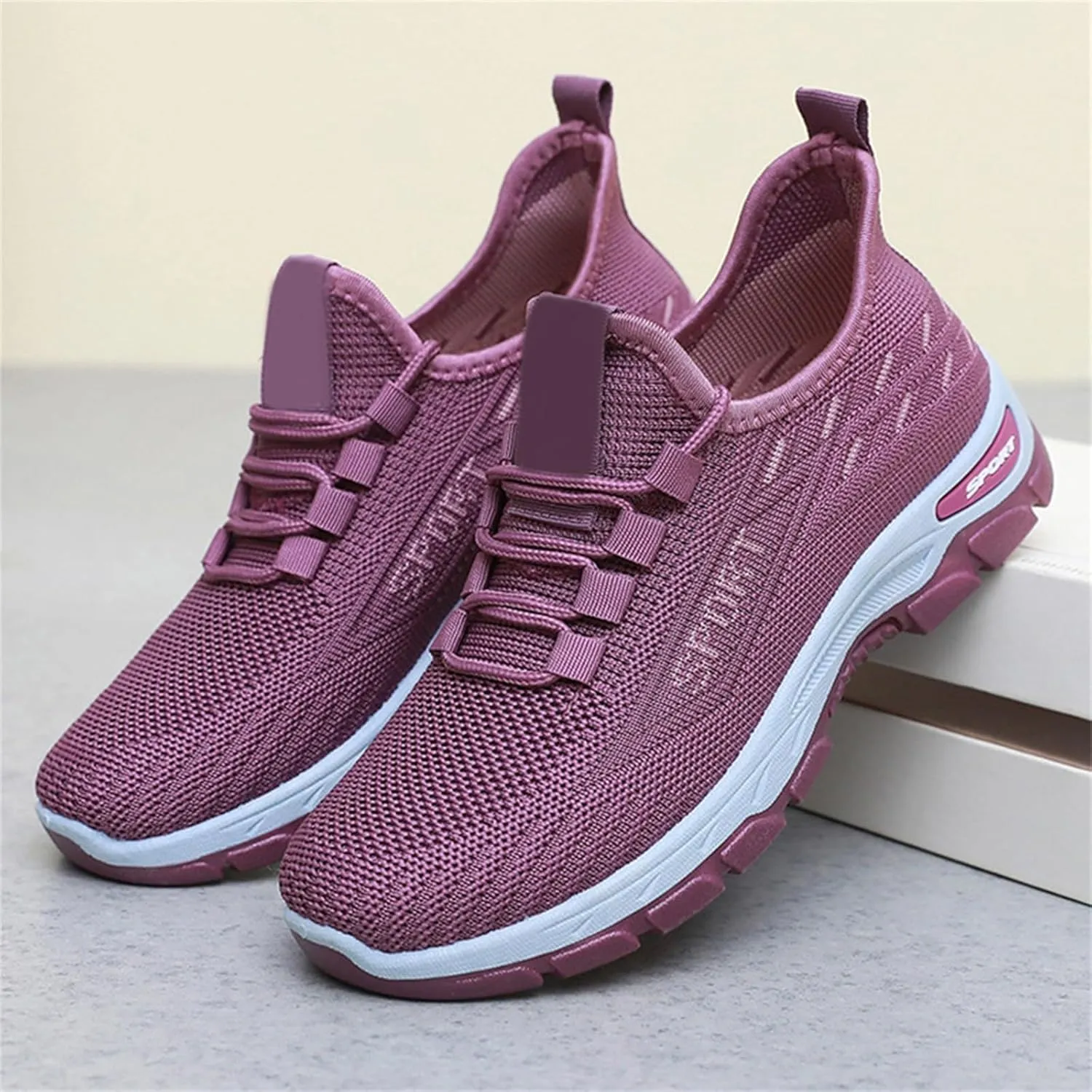 Ortho Shoes for Women Men Knitted Mesh Breathable Orthopedic Sneaker,Non Slip&Arch Support Soft-Soled Tennis Athletic Hiking Shoe,Lightweight Plantar Fasciitis Neuropathy Sneakers with Wide Toe Box