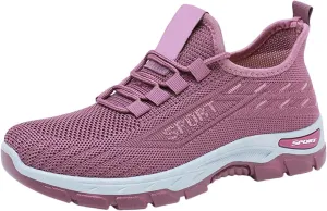 Ortho Shoes for Women Men Knitted Mesh Breathable Orthopedic Sneaker,Non Slip&Arch Support Soft-Soled Tennis Athletic Hiking Shoe,Lightweight Plantar Fasciitis Neuropathy Sneakers with Wide Toe Box