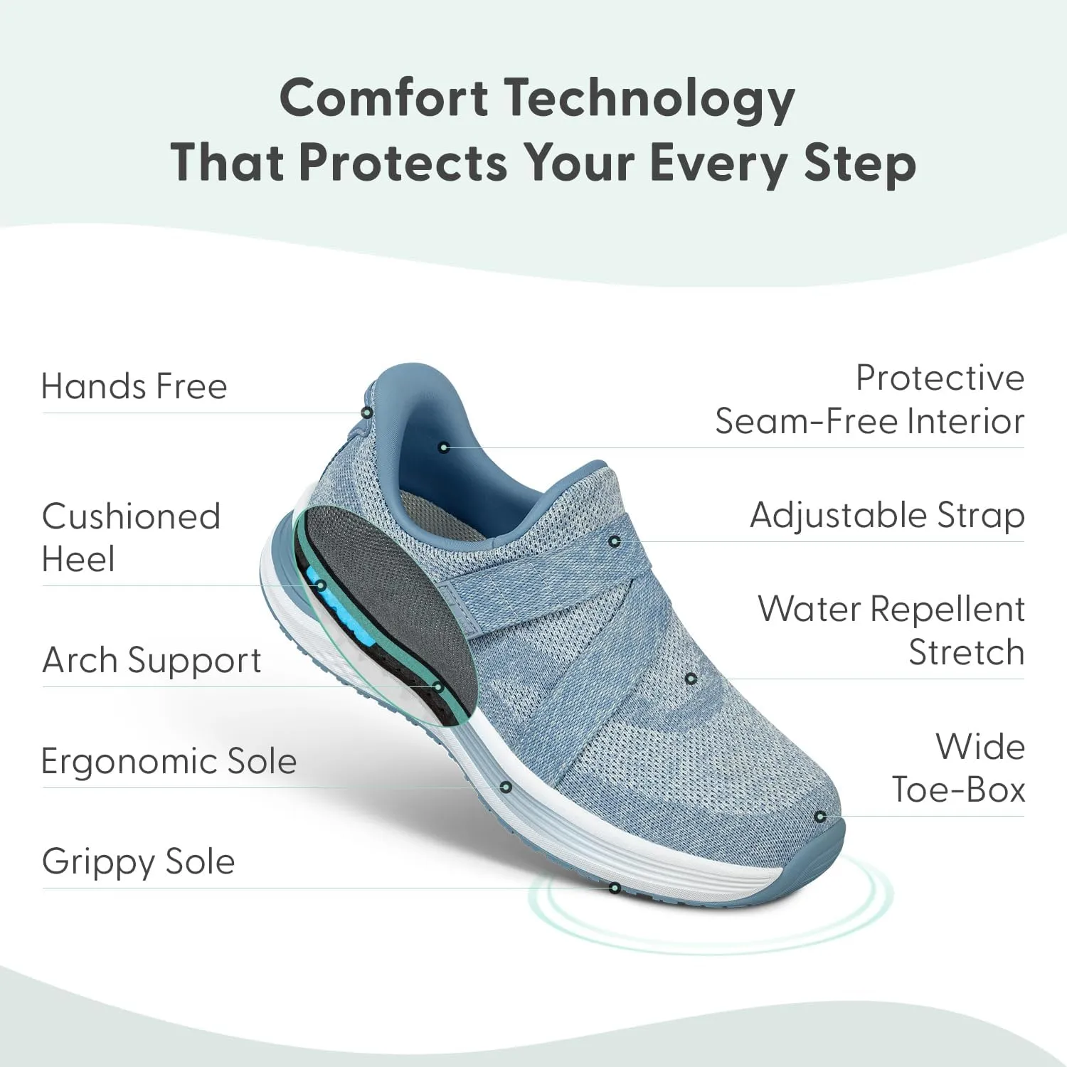 Orthofeet Women's Orthopedic Naya Slip On Sneakers