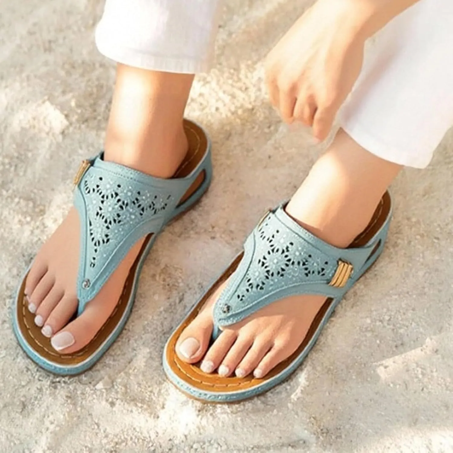 Orthopedic Sandals for Women 2025 Summer Casual Beach Vacation Shoes Trendy Comfortable Arch Support Sandal Womens House Shoe