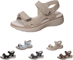 Orthopedic Sandals for Women CushionFoam Comfortable Walking Sandal Arch Support Wide Fit Womens Beach Sandals Hiking Sandals
