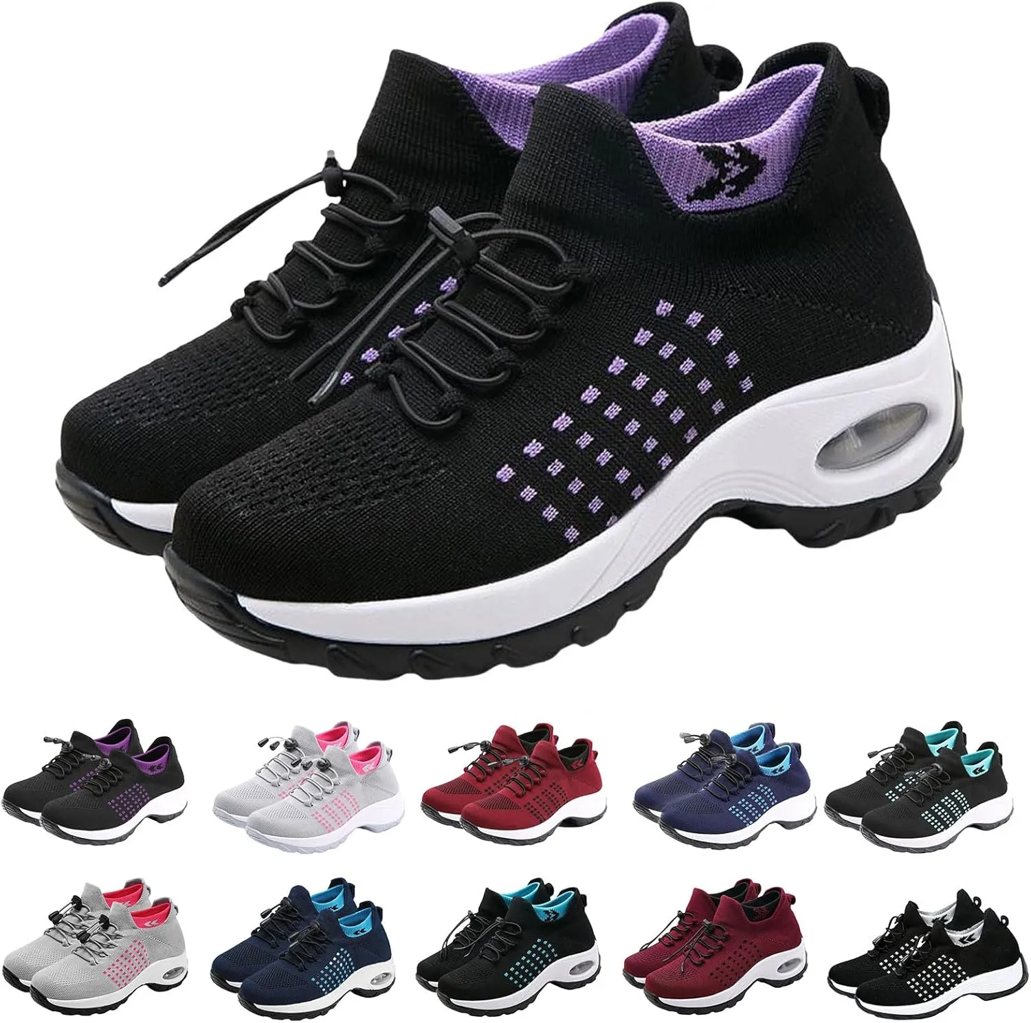 Orthopedic Sneakers for Women Comfortable Orthopedic Walking Shoes Breathable Non Slip Casual Athletic Stretch Cushion Shoes