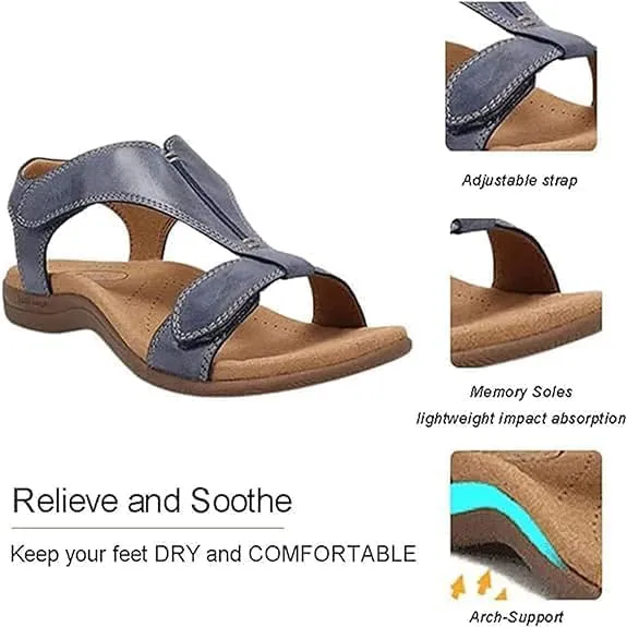 Orthowalkway Womens Sandals, Orthowalkway Shoes, 2025 New Comfortable Summer Sandals, Womens Comfy Orthotic Sandals, Women Casual Beach Sandal