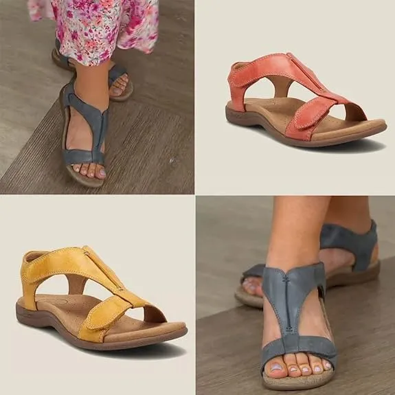Orthowalkway Womens Sandals, Orthowalkway Shoes, 2025 New Comfortable Summer Sandals, Womens Comfy Orthotic Sandals, Women Casual Beach Sandal