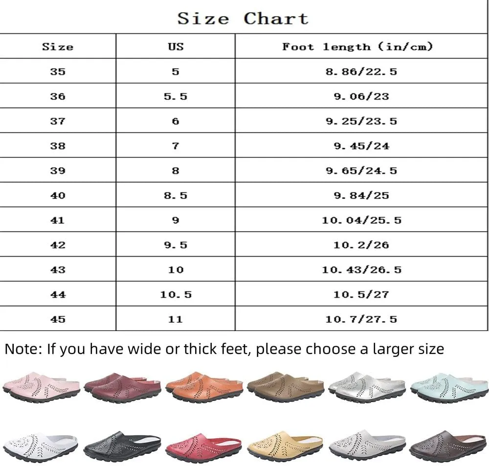 Owlkay Shoes for Women，Hollow Flats Slip-on Summer Slippers,Casual All Match Flats Slippers