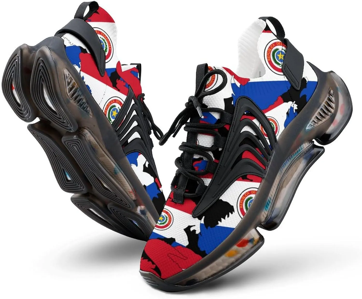 Paraguay Flag Crocodile Alligator Mens Running Shoes Breathable Sneakers Non-Slip Sports Walking Shoe