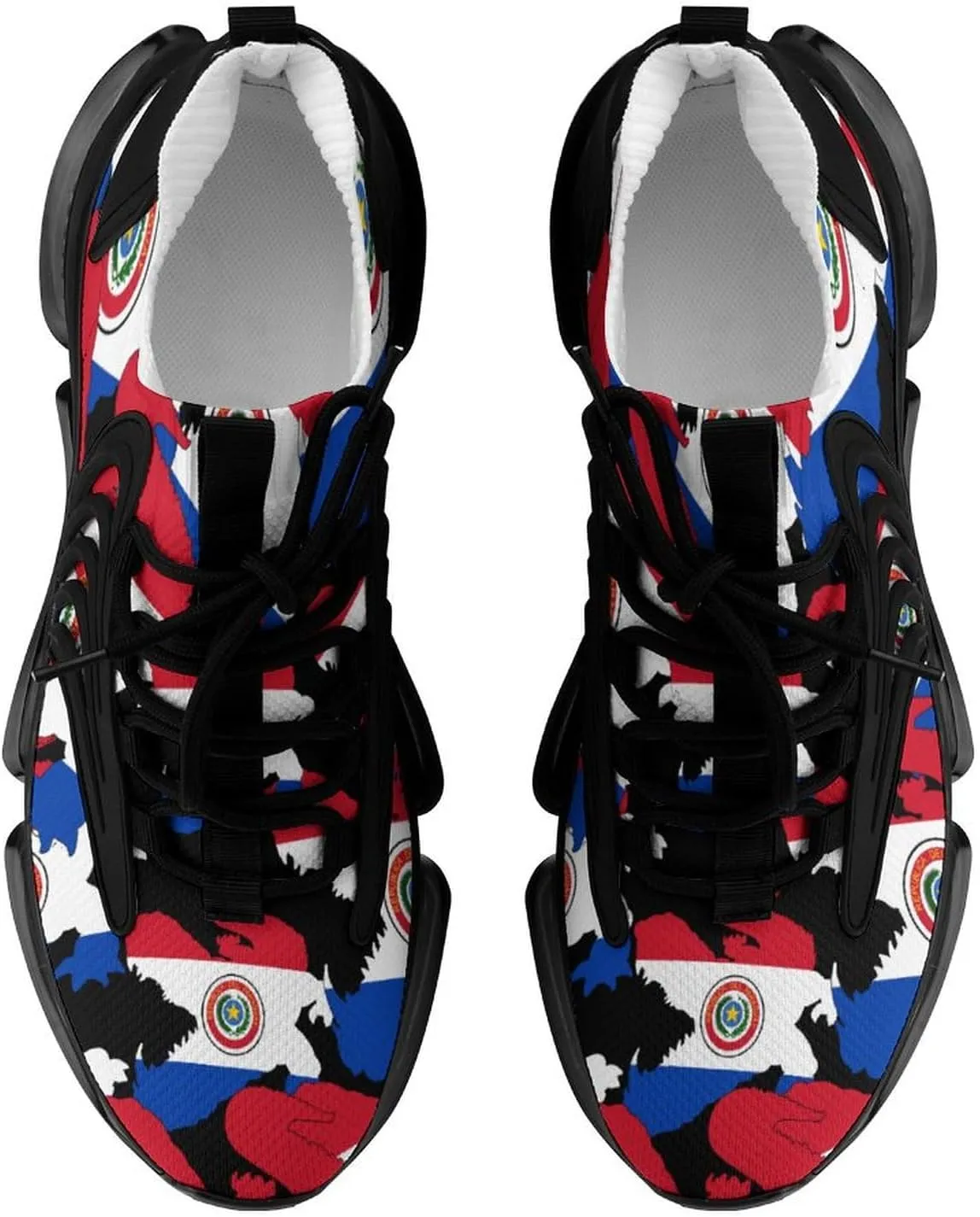 Paraguay Flag Crocodile Alligator Mens Running Shoes Breathable Sneakers Non-Slip Sports Walking Shoe