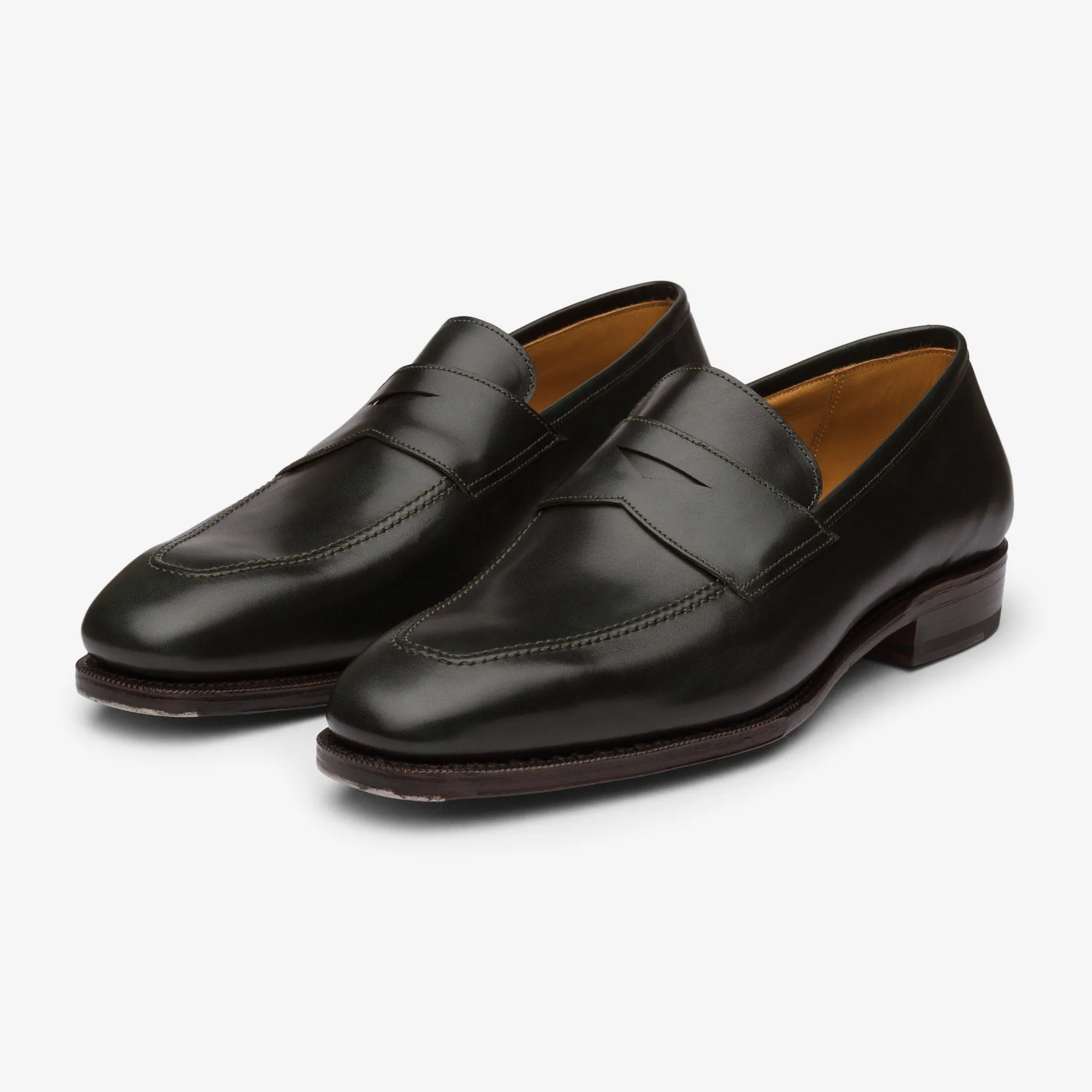 Penny Loafer - Green Museum calf - Deer Last