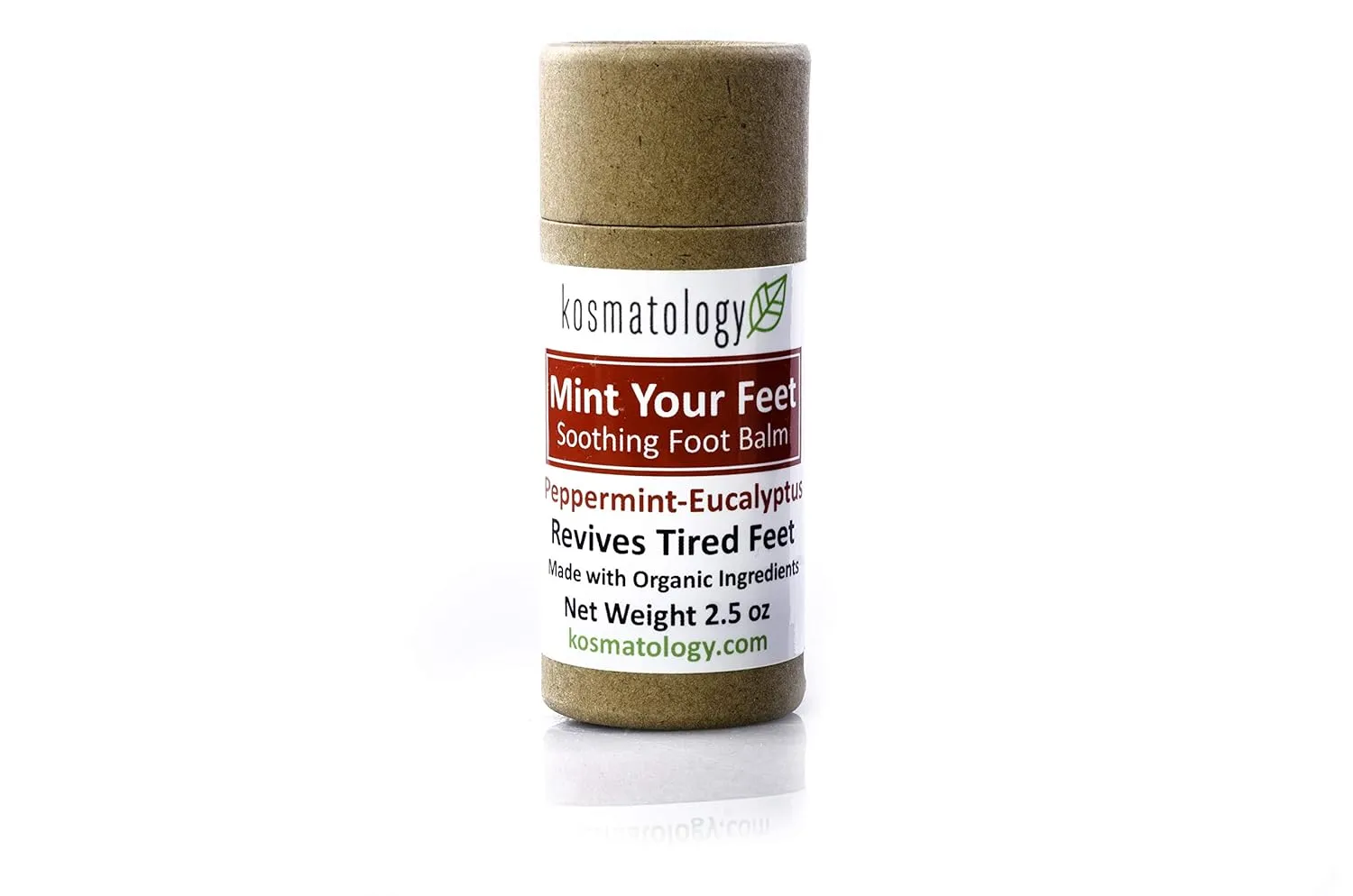 Peppermint Eucalyptus Foot Balm – Mint Your Feet | Solid Moisturizer for Dry Cracked Heels & Rough Feet | Organic, Non-Toxic, Cruelty-Free Foot Balm – 2.5 oz