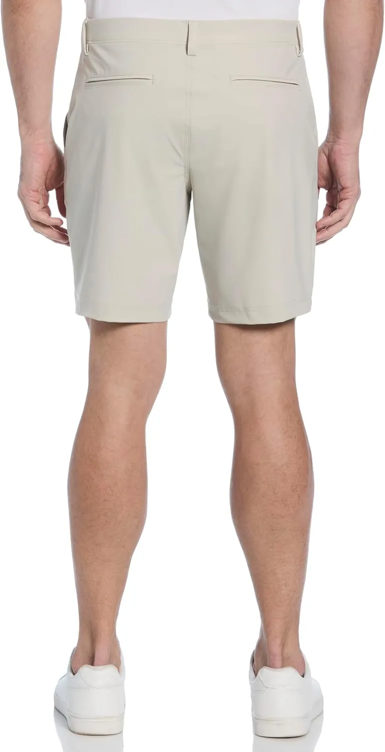 PGA TOUR Men's 8" Solid Performance Pull-on Golf Shorts with Stretch Waistband, Moisture-Wicking, Sun Protection