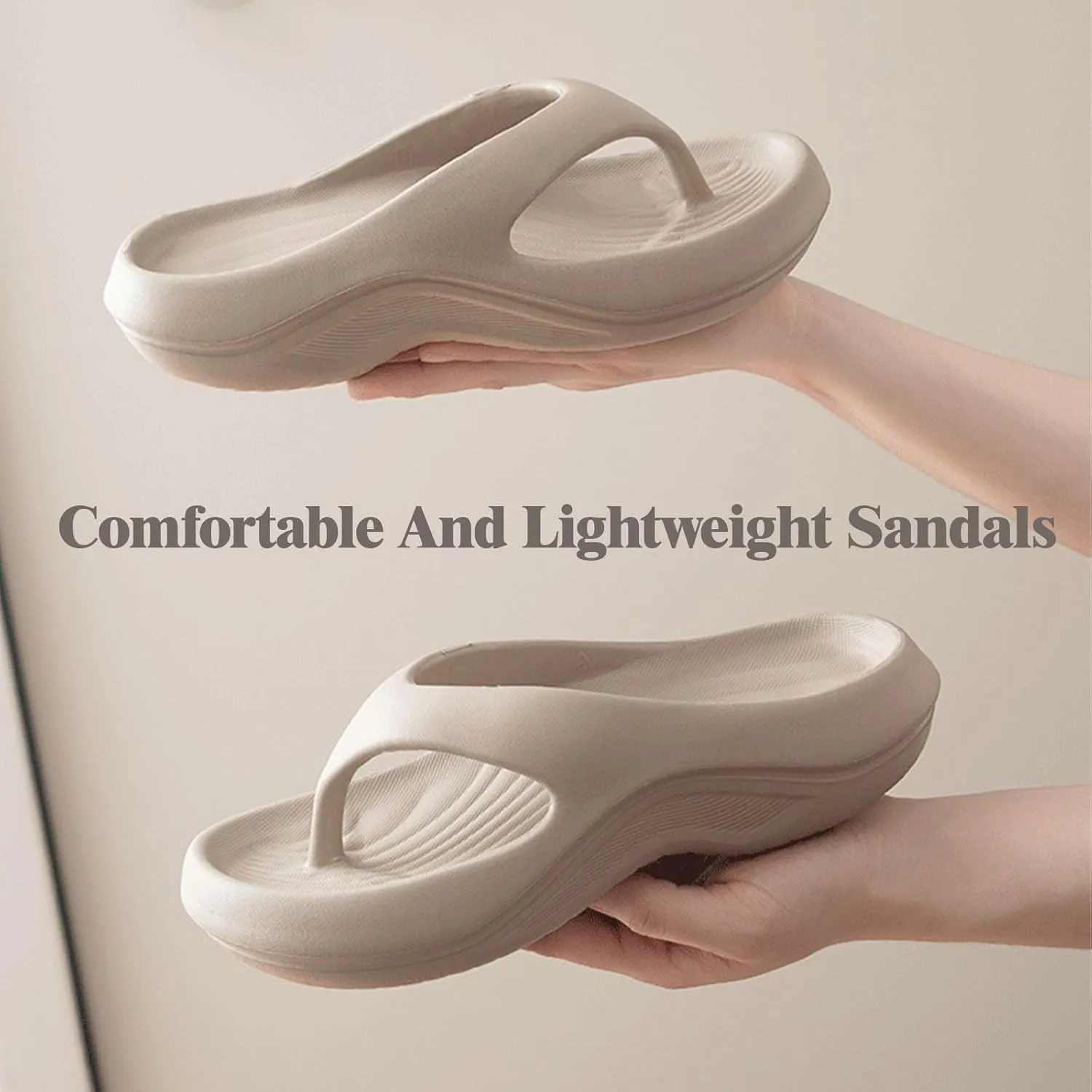 Pillow Arch Support Flip Flops For Women,Beach Flip Flops Women,Pillow Soft with Non-Slip Sole Beach Walking Shoes