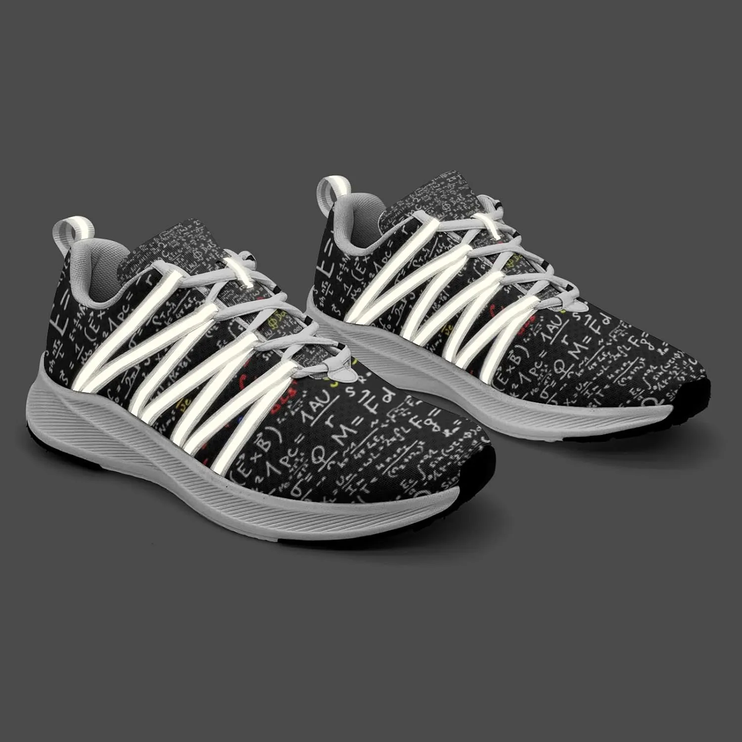 Pitovozu Black Math Calculus Equations Sneaker Women Athletic Shoes Personalited Running Shoes Comfortable Sports Sneaker