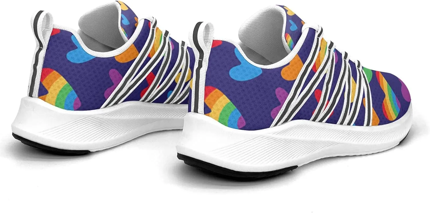 Pitovozu Camo Gay Pride Flag Sneaker Women Athletic Shoes Personalited Running Shoes Comfortable Sports Sneaker