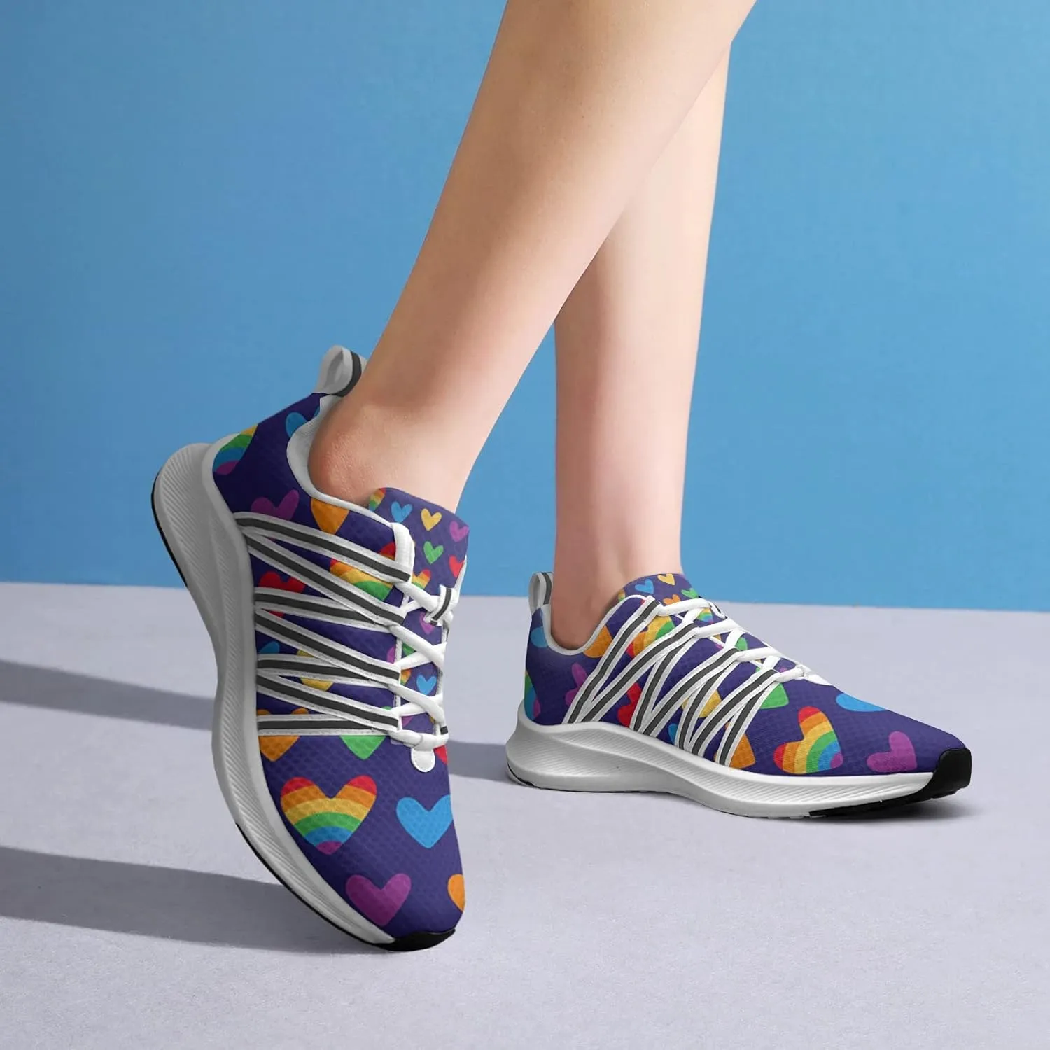 Pitovozu Camo Gay Pride Flag Sneaker Women Athletic Shoes Personalited Running Shoes Comfortable Sports Sneaker