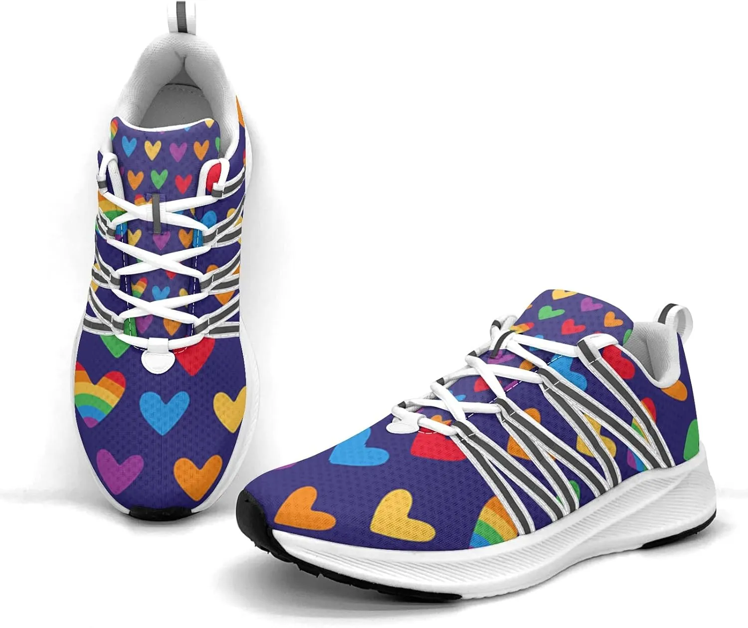 Pitovozu Camo Gay Pride Flag Sneaker Women Athletic Shoes Personalited Running Shoes Comfortable Sports Sneaker