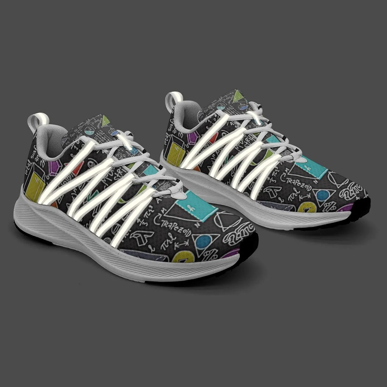 Pitovozu Math Equations Physics Science Sneaker Women Athletic Shoes Personalited Running Shoes Comfortable Sports Sneaker