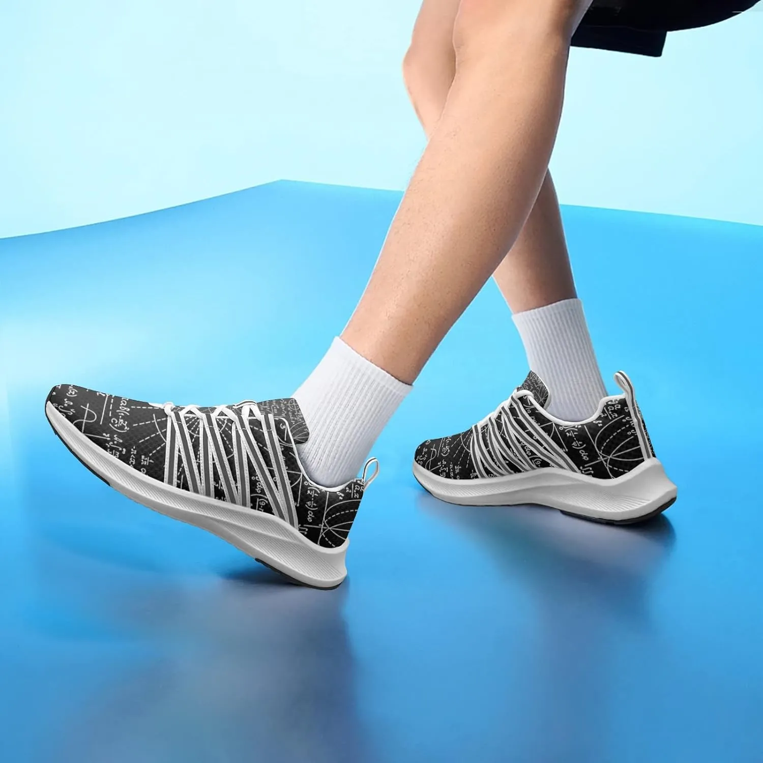 Pitovozu Math Equations Physics Science Sneaker Women Athletic Shoes Personalited Running Shoes Comfortable Sports Sneaker