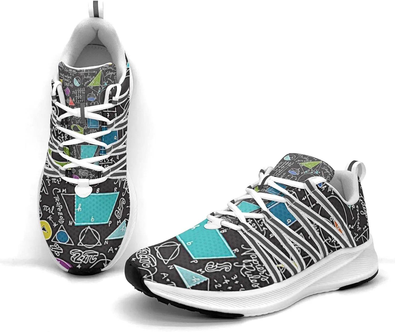 Pitovozu Math Equations Physics Science Sneaker Women Athletic Shoes Personalited Running Shoes Comfortable Sports Sneaker