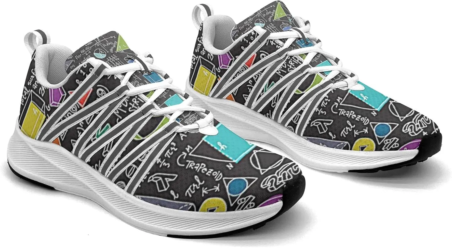 Pitovozu Math Equations Physics Science Sneaker Women Athletic Shoes Personalited Running Shoes Comfortable Sports Sneaker