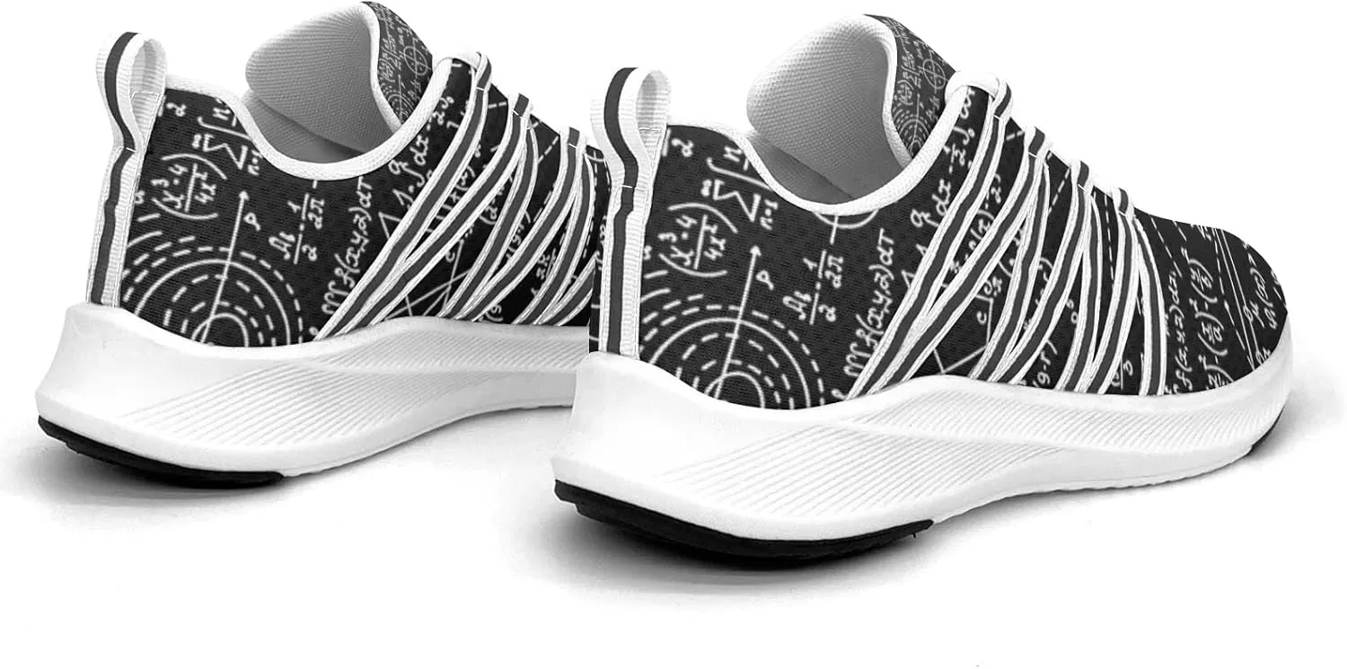 Pitovozu Math Equations Physics Science Sneaker Women Athletic Shoes Personalited Running Shoes Comfortable Sports Sneaker